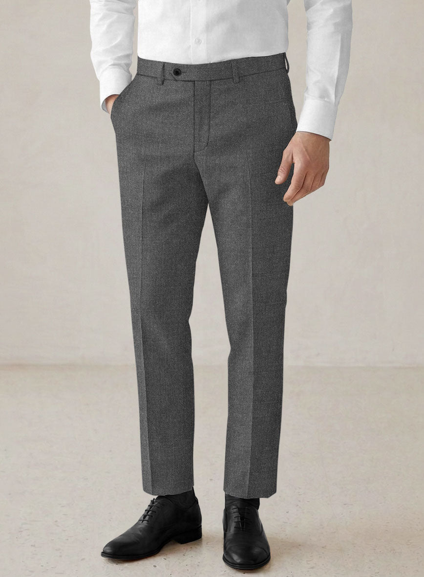 Scabal Londoner Gray Wool Pants - StudioSuits