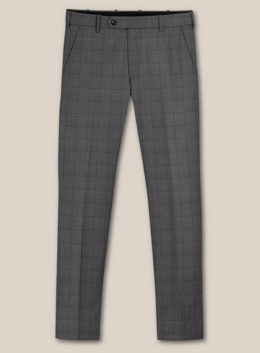 Scabal Londoner Inagi Checks Gray Wool Suit - StudioSuits
