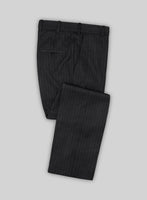 Scabal Londoner Isai Stripe Charcoal Wool Suit - StudioSuits