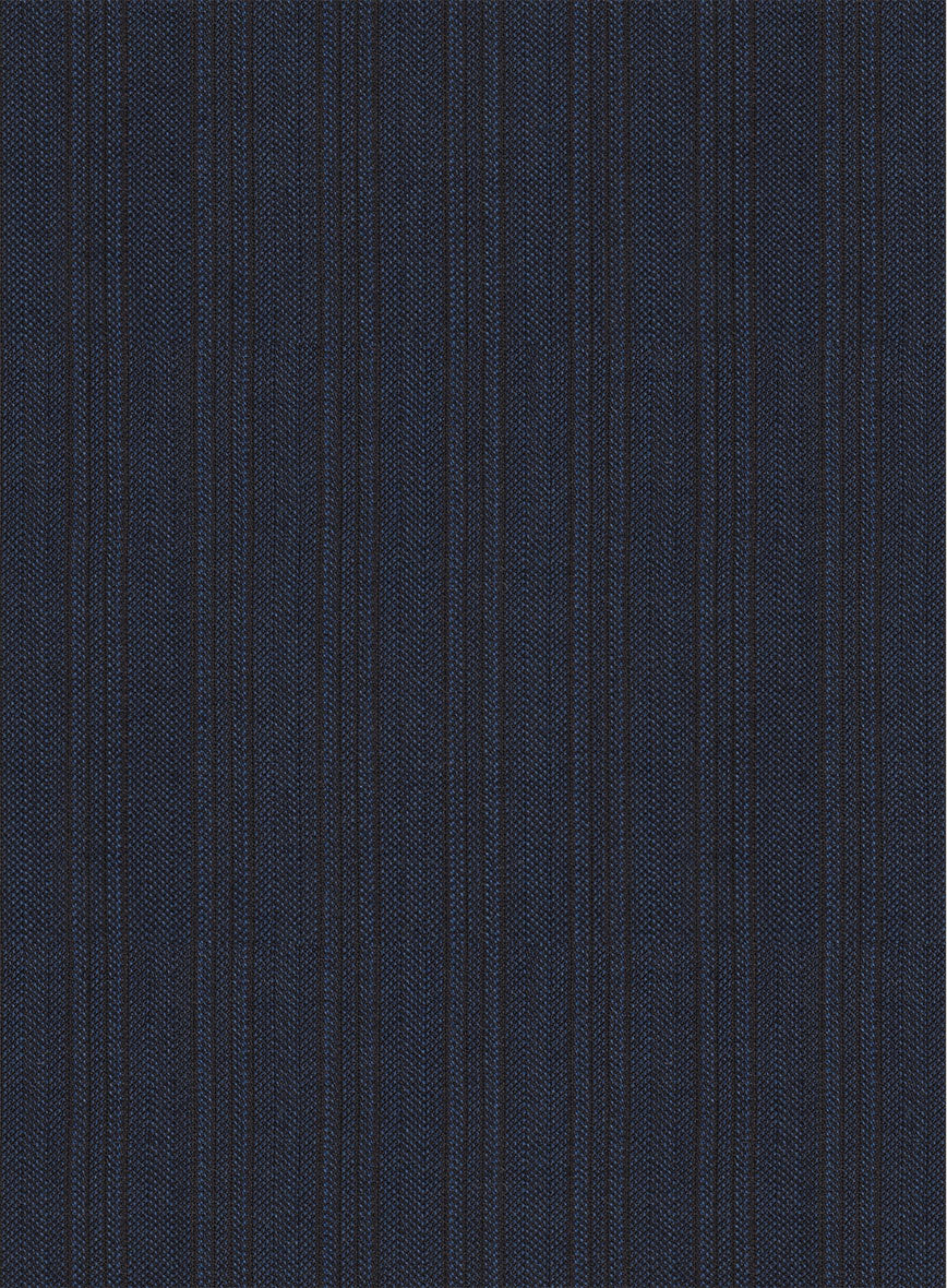 Scabal Londoner Jolge Stripe Blue Wool Suit - StudioSuits