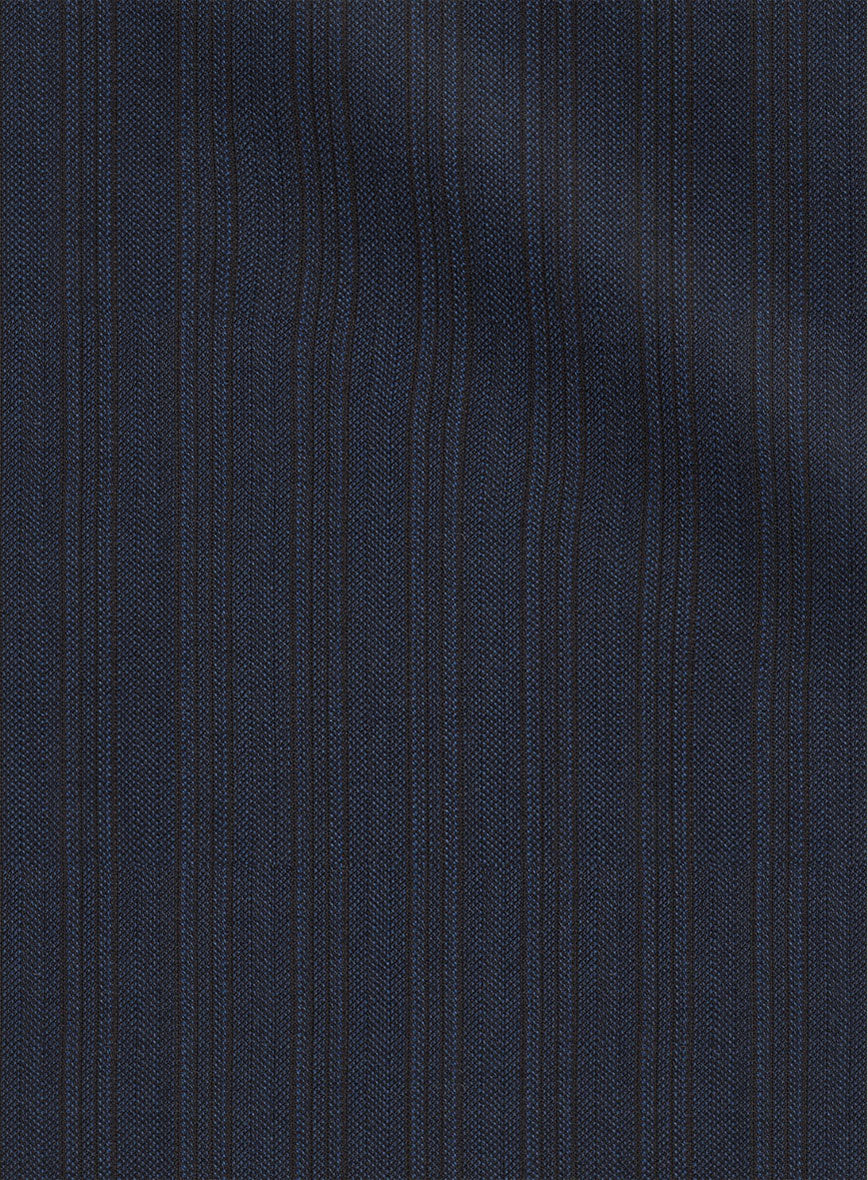 Scabal Londoner Jolge Stripe Blue Wool Suit - StudioSuits