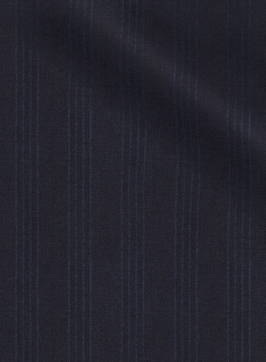Scabal Londoner Manpa Stripe Blue Wool Jacket - StudioSuits