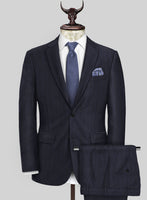 Scabal Londoner Manpa Stripe Blue Wool Suit - StudioSuits