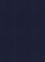 Scabal Londoner Mence Stripe Blue Wool Jacket - StudioSuits