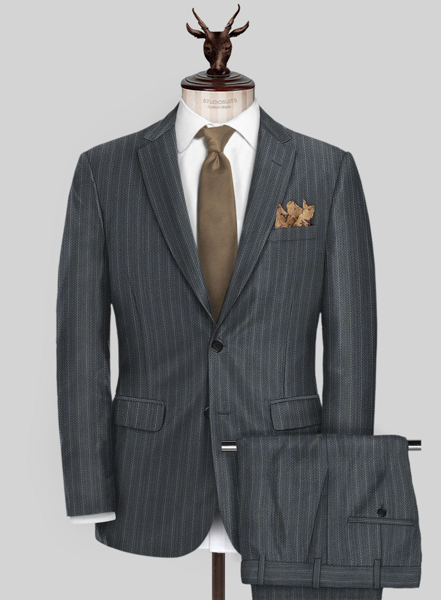 Scabal Londoner Metra Gray Wool Suit - StudioSuits