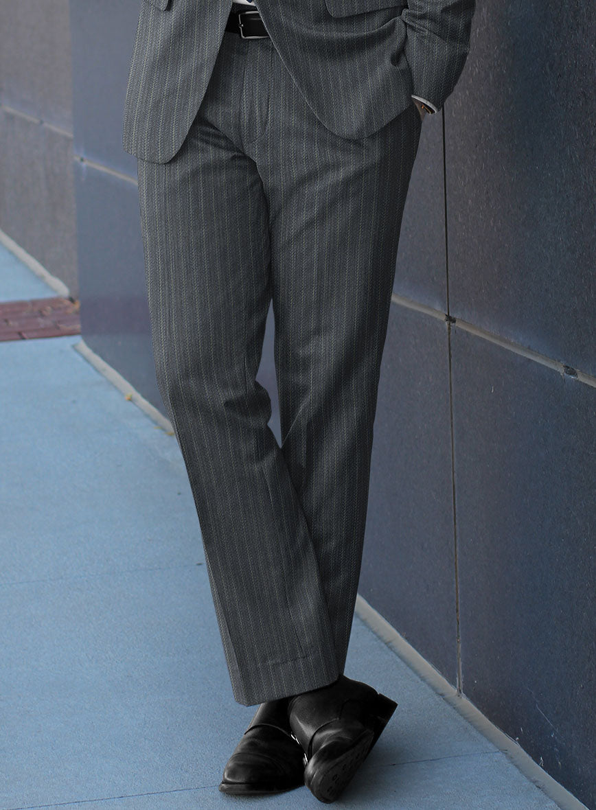 Scabal Londoner Metra Gray Wool Suit - StudioSuits
