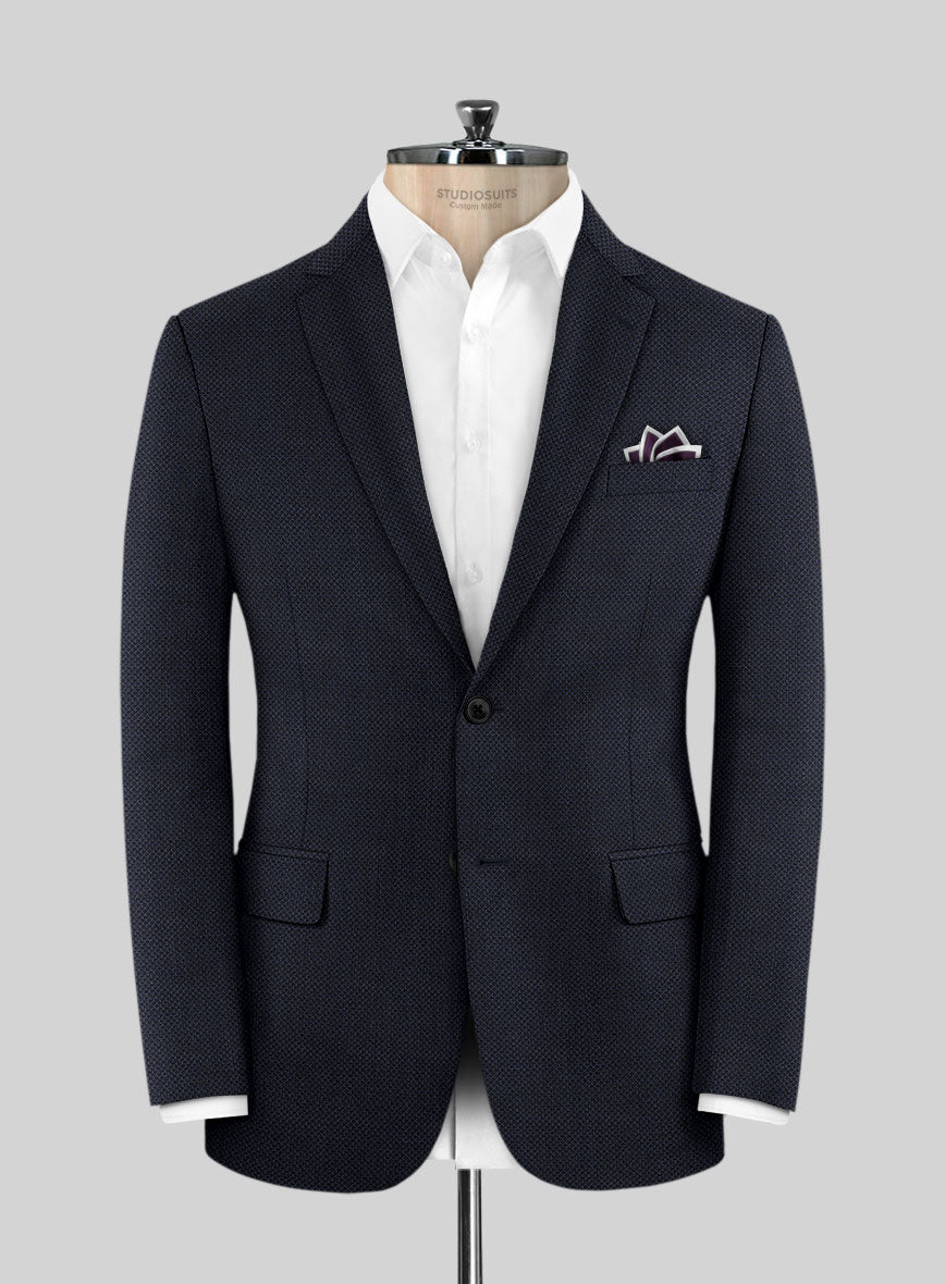 Scabal Londoner Oranti Blue Wool Jacket - StudioSuits