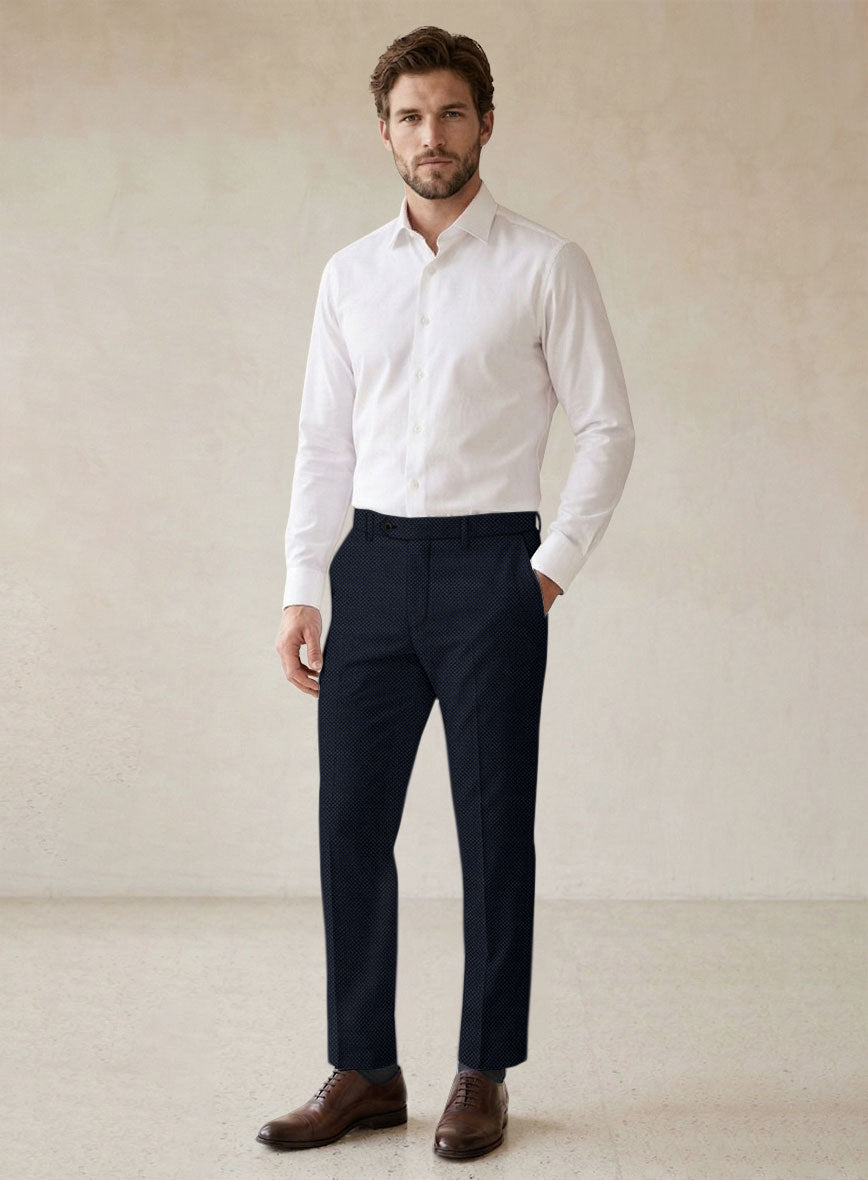 Scabal Londoner Oranti Blue Wool Pants - StudioSuits