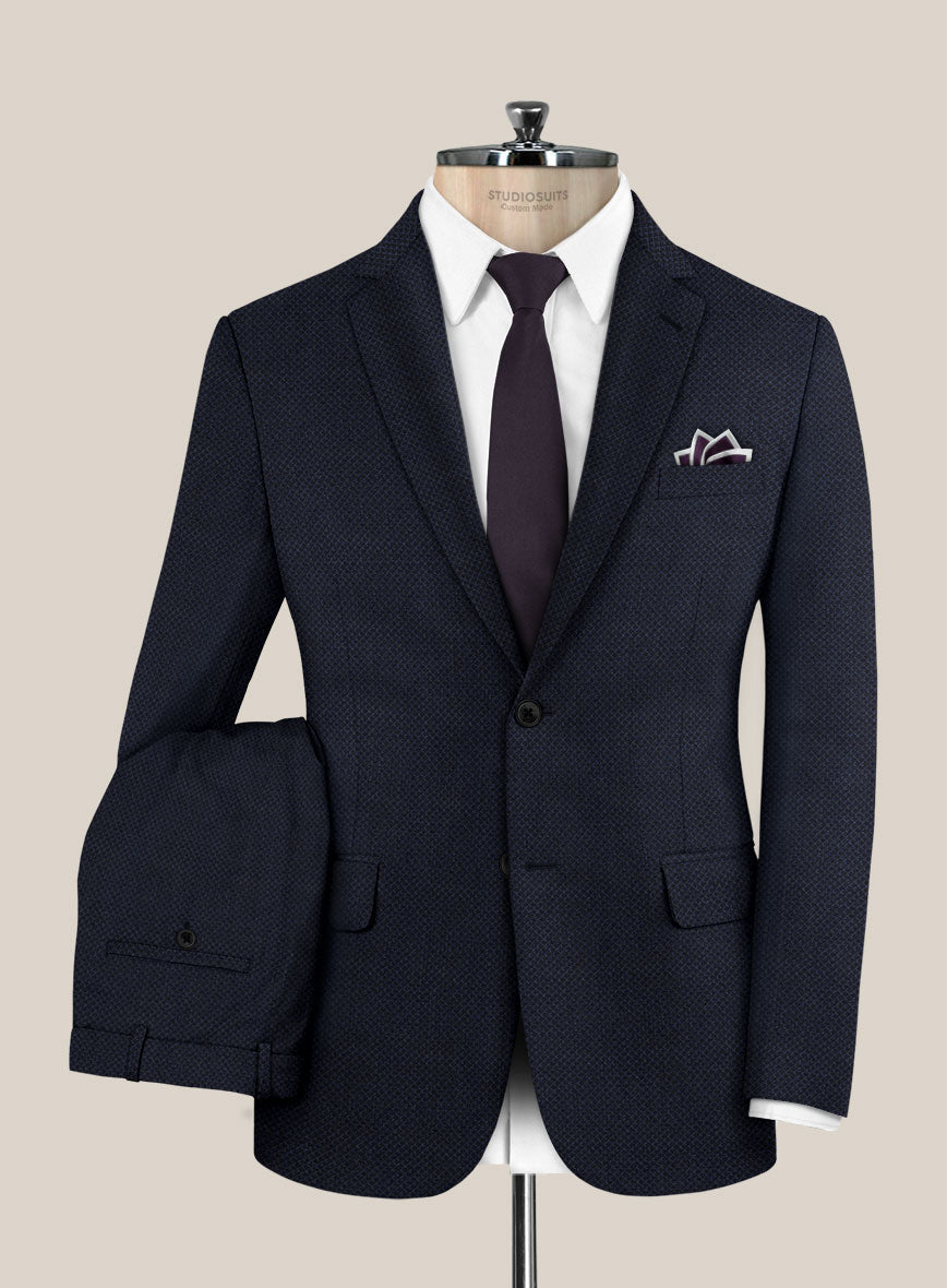 Scabal Londoner Oranti Blue Wool Suit - StudioSuits