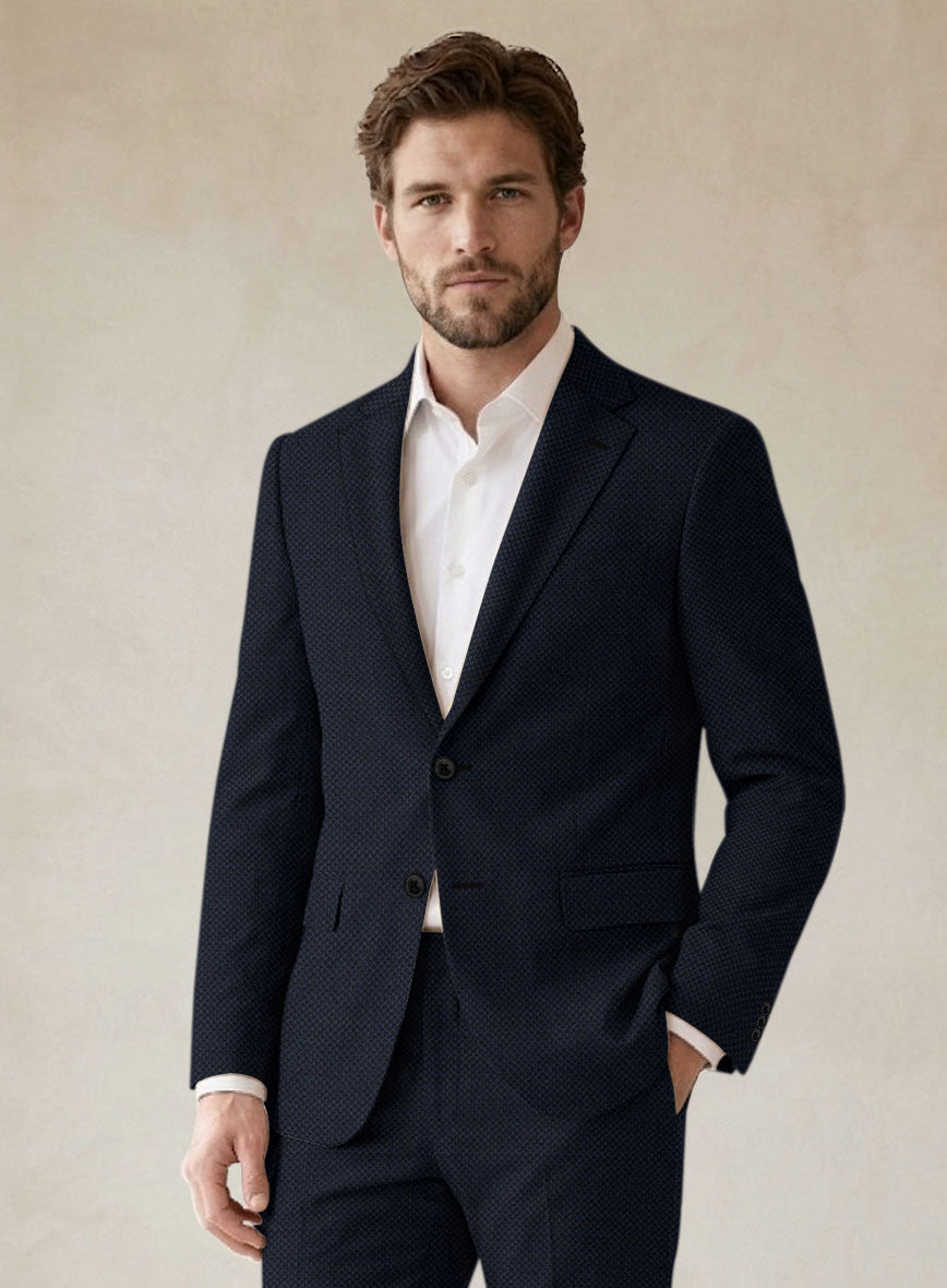 Scabal Londoner Oranti Blue Wool Suit - StudioSuits