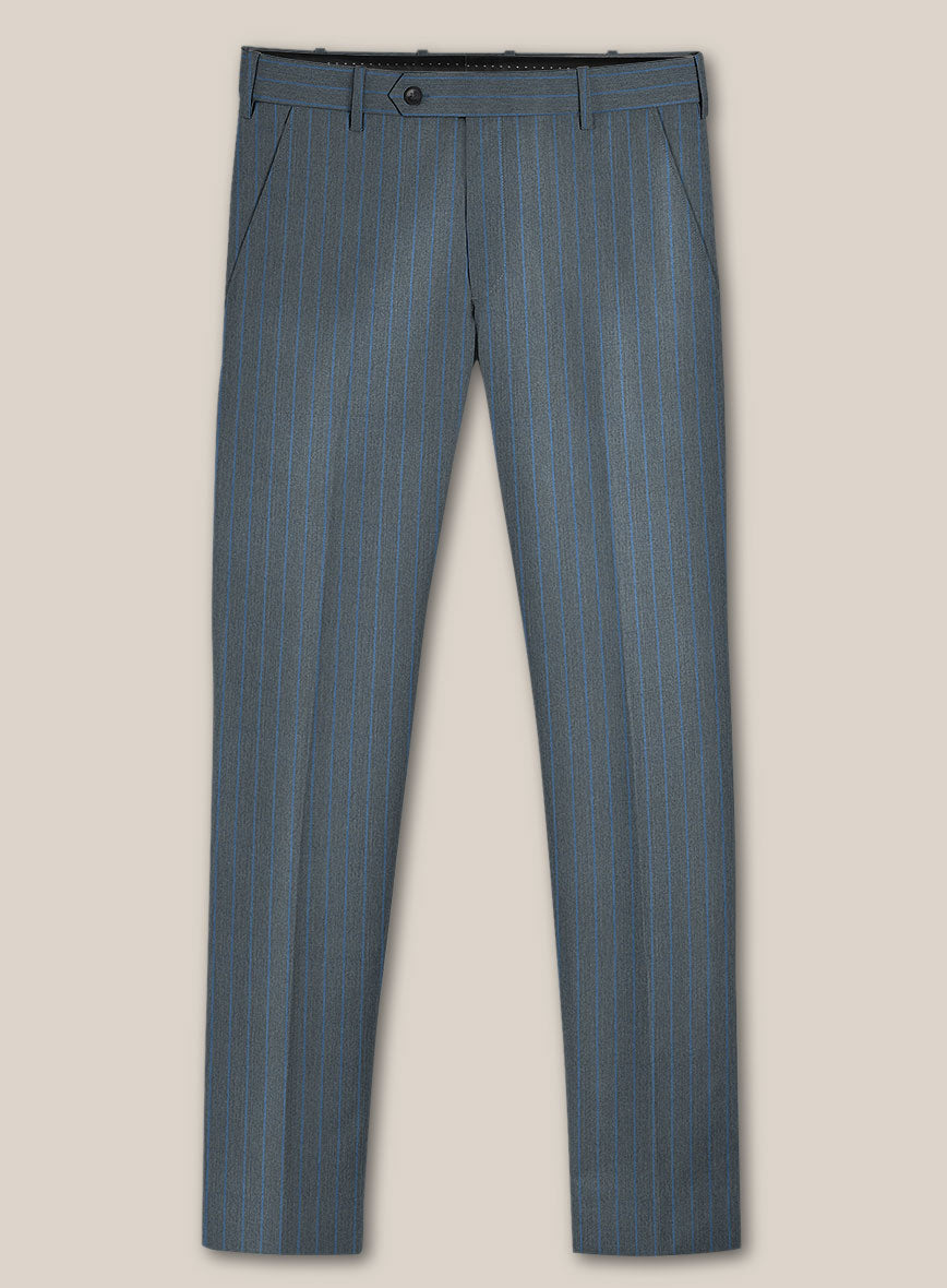 Scabal Londoner Prutna Stripe Gray Wool Suit - StudioSuits