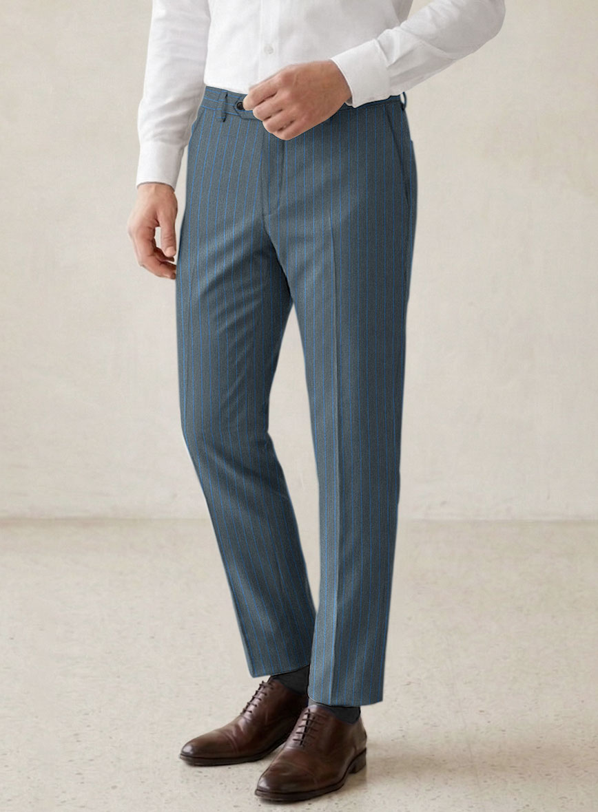 Scabal Londoner Prutna Stripe Gray Wool Suit - StudioSuits