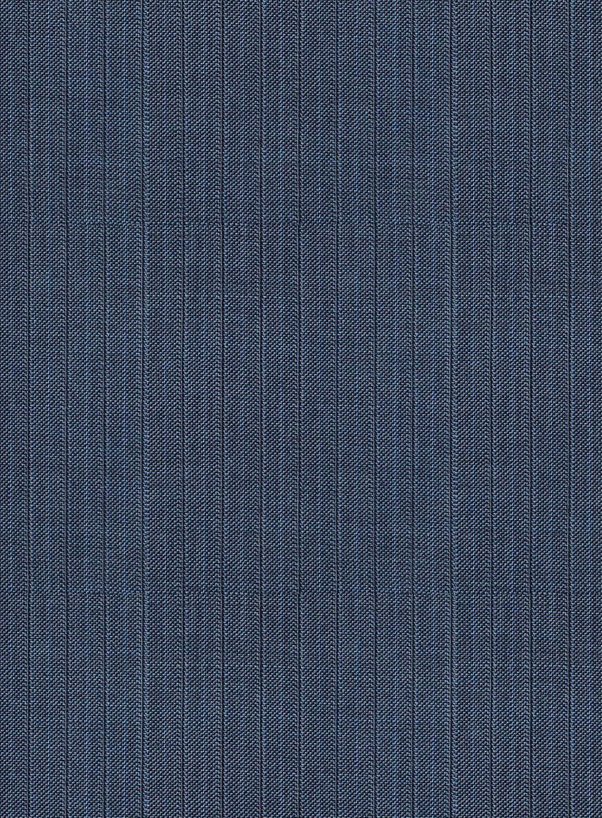 Scabal Londoner Rez Stripe Blue Wool Jacket - StudioSuits