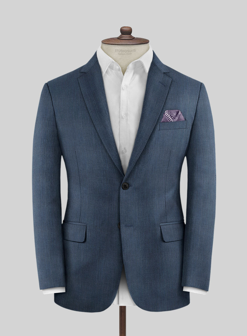 Scabal Londoner Rez Stripe Blue Wool Suit - StudioSuits