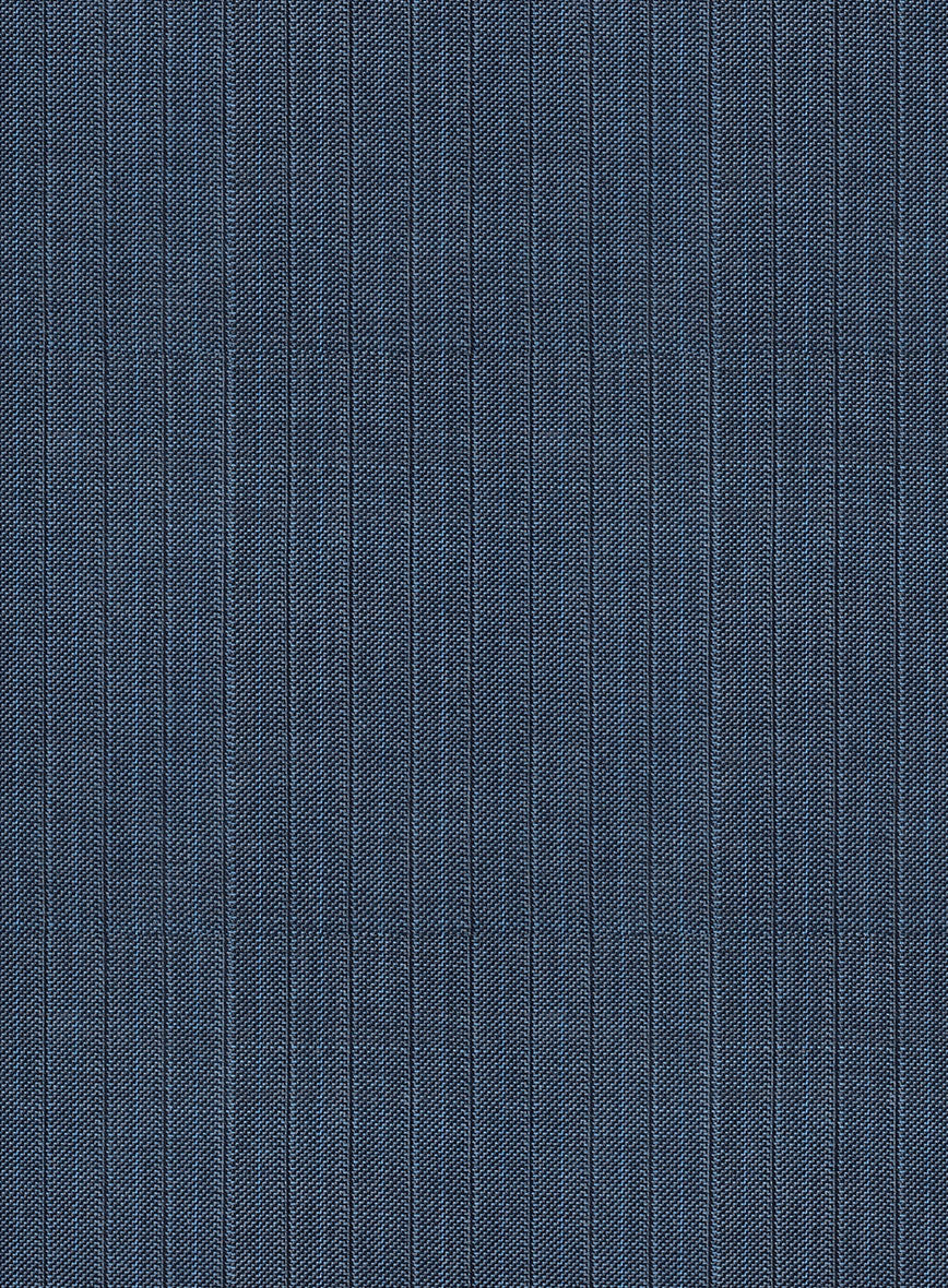 Scabal Londoner Rez Stripe Blue Wool Suit - StudioSuits