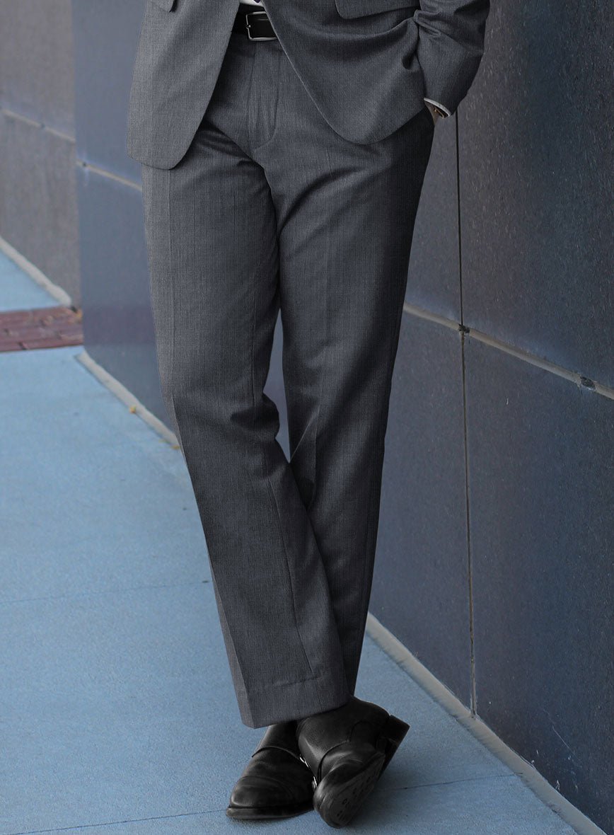 Scabal Londoner Shico Stripe Gray Wool Pants - StudioSuits