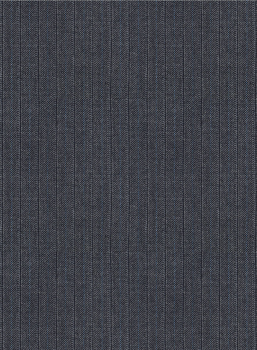 Scabal Londoner Shico Stripe Gray Wool Pants - StudioSuits