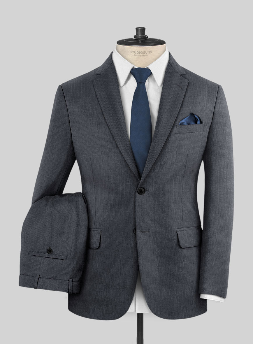 Scabal Londoner Shico Stripe Gray Wool Suit - StudioSuits
