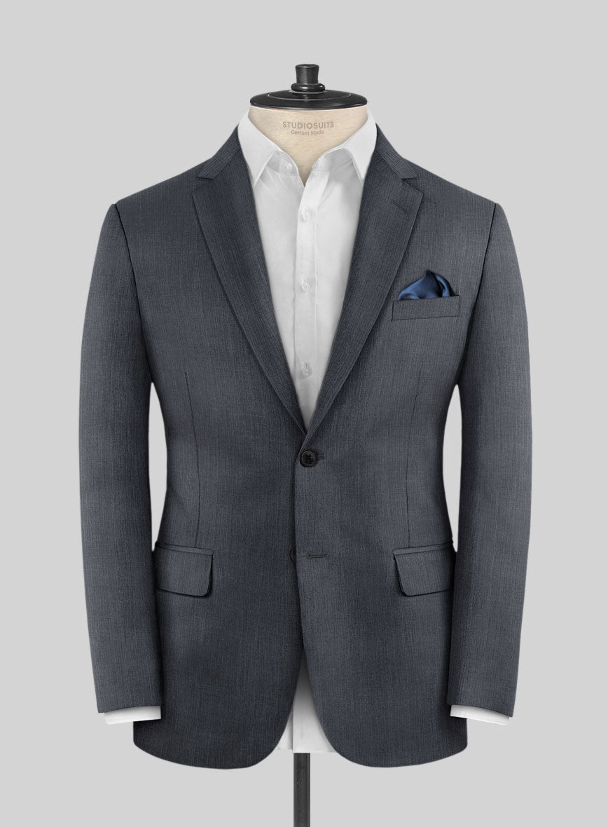 Scabal Londoner Shico Stripe Gray Wool Suit - StudioSuits