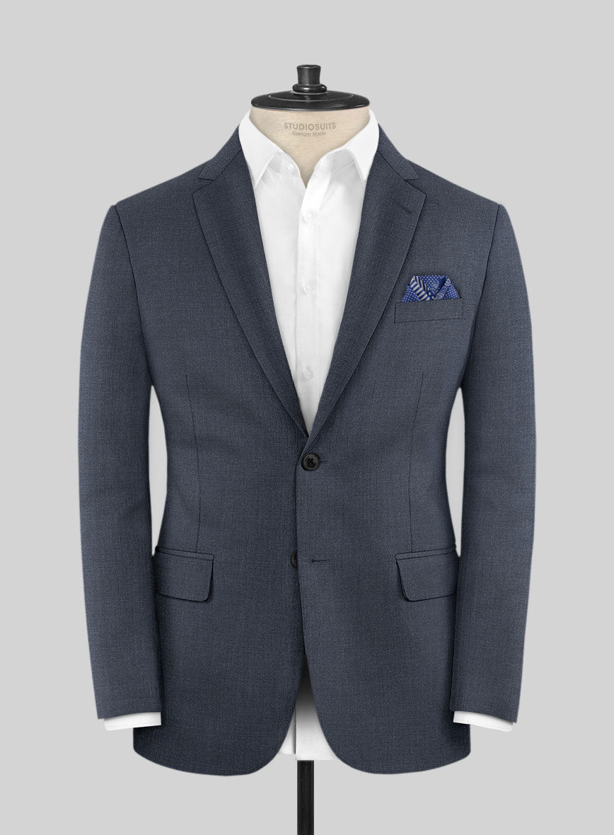 Scabal Londoner Space Blue Wool Jacket - StudioSuits