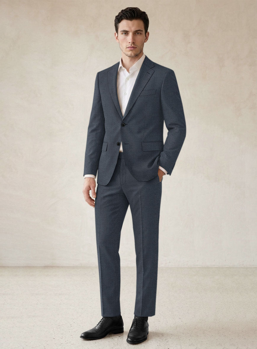 Scabal Londoner Space Blue Wool Suit - StudioSuits