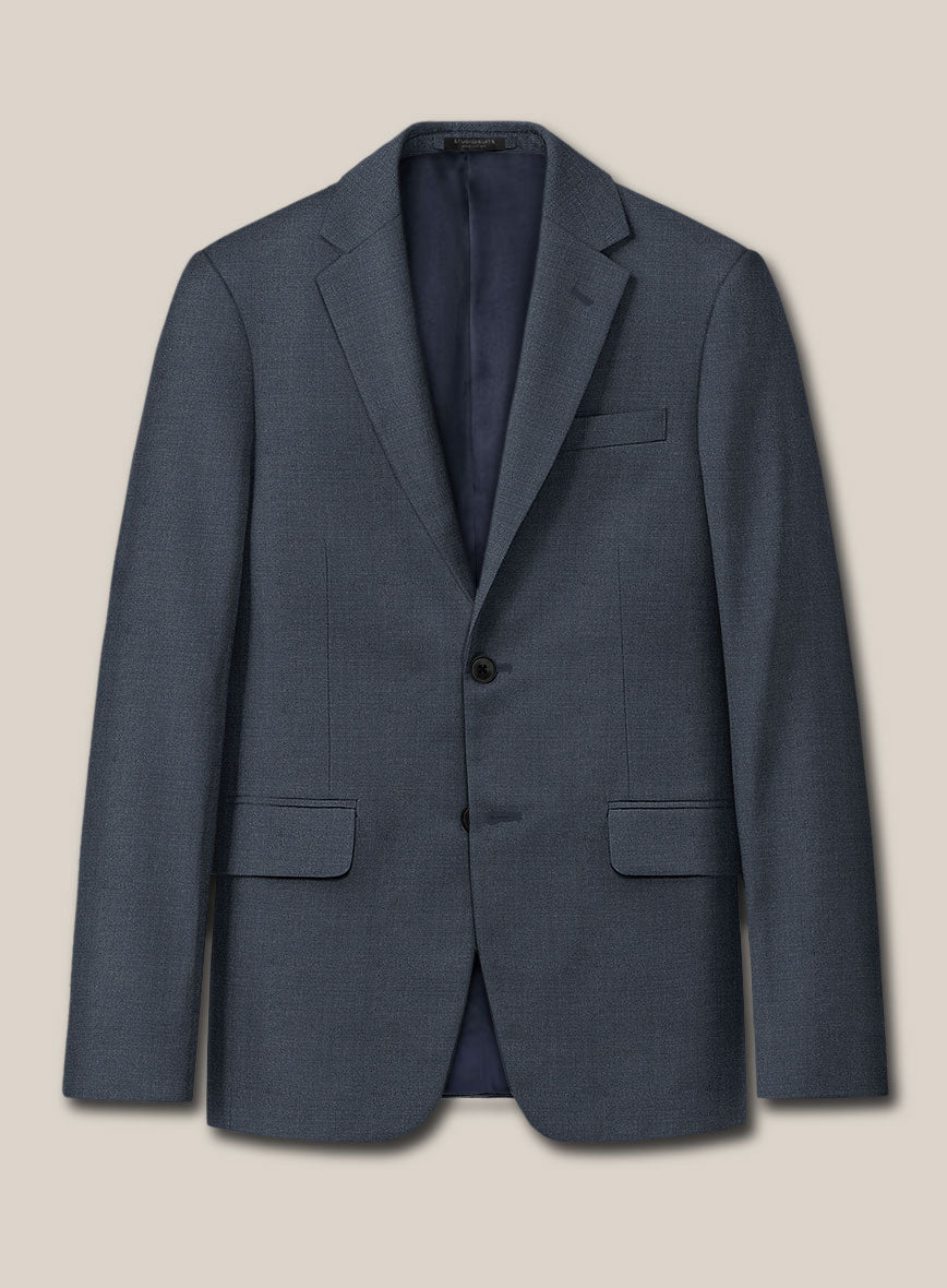 Scabal Londoner Space Blue Wool Jacket - StudioSuits