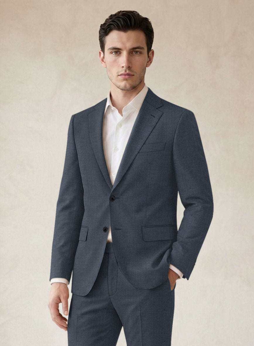 Scabal Londoner Space Blue Wool Suit - StudioSuits