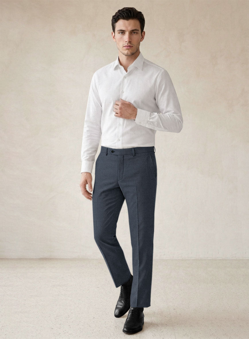 Scabal Londoner Space Blue Wool Suit - StudioSuits