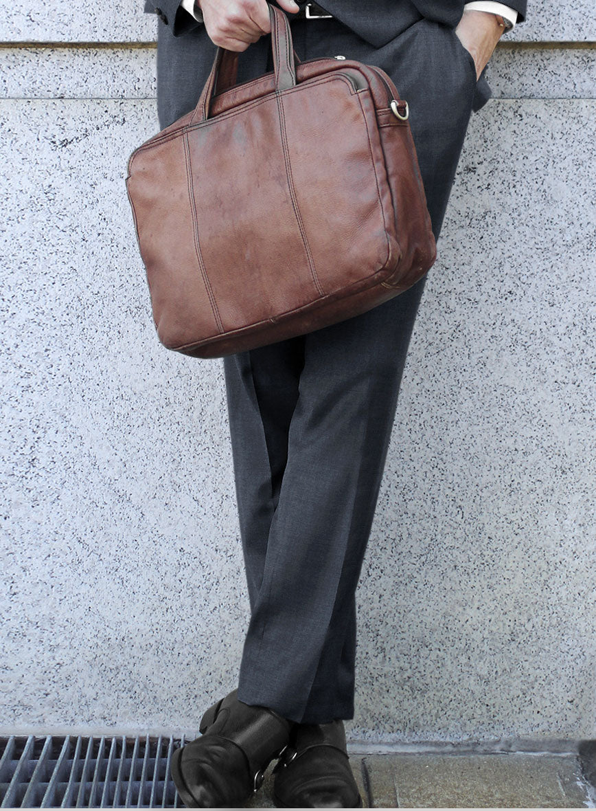 Scabal Londoner Space Blue Wool Pants - StudioSuits