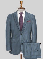 Scabal Londoner Struci Stripe Gray Wool Suit - StudioSuits