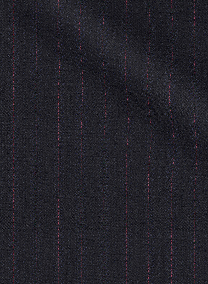Scabal Londoner Toconi Stripe Blue Wool Pants - StudioSuits