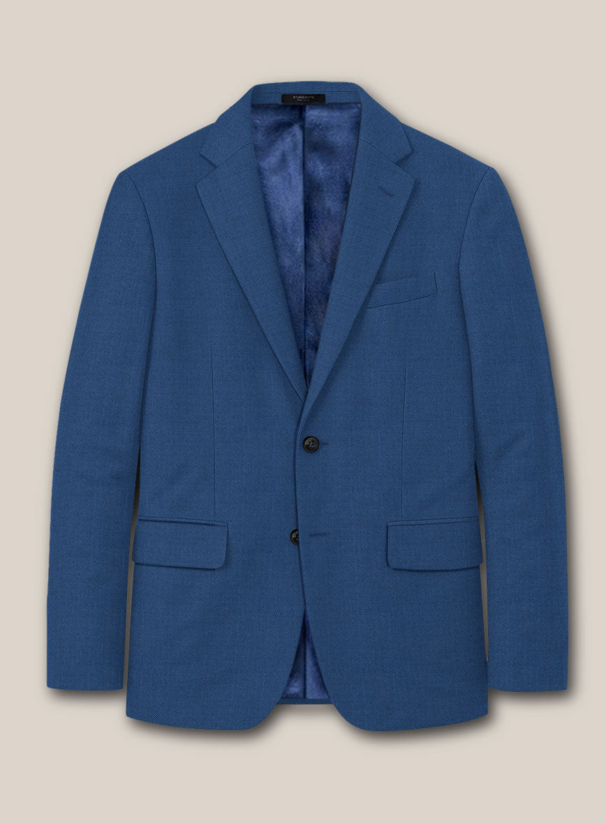 Scabal Londoner Twill Blue Wool Jacket - StudioSuits
