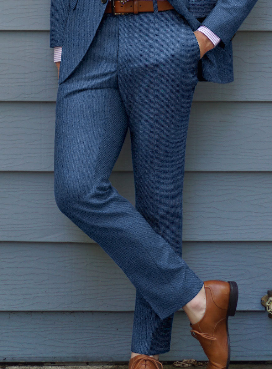 Scabal Londoner Twill Blue Wool Suit - StudioSuits