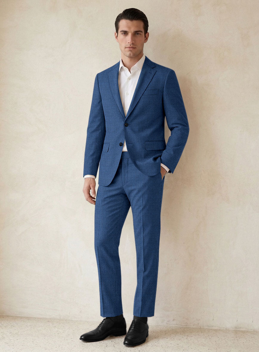 Scabal Londoner Twill Blue Wool Suit - StudioSuits