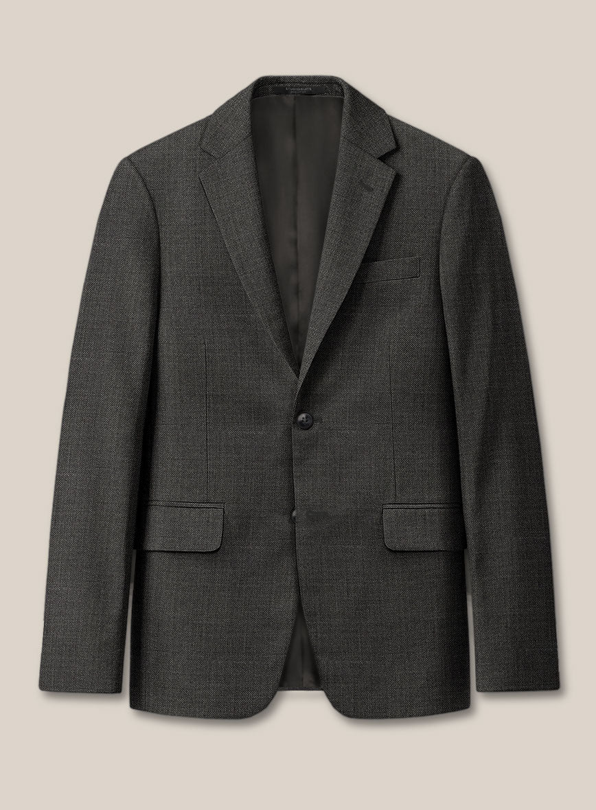 Scabal Londoner Twill Charcoal Wool Suit - StudioSuits