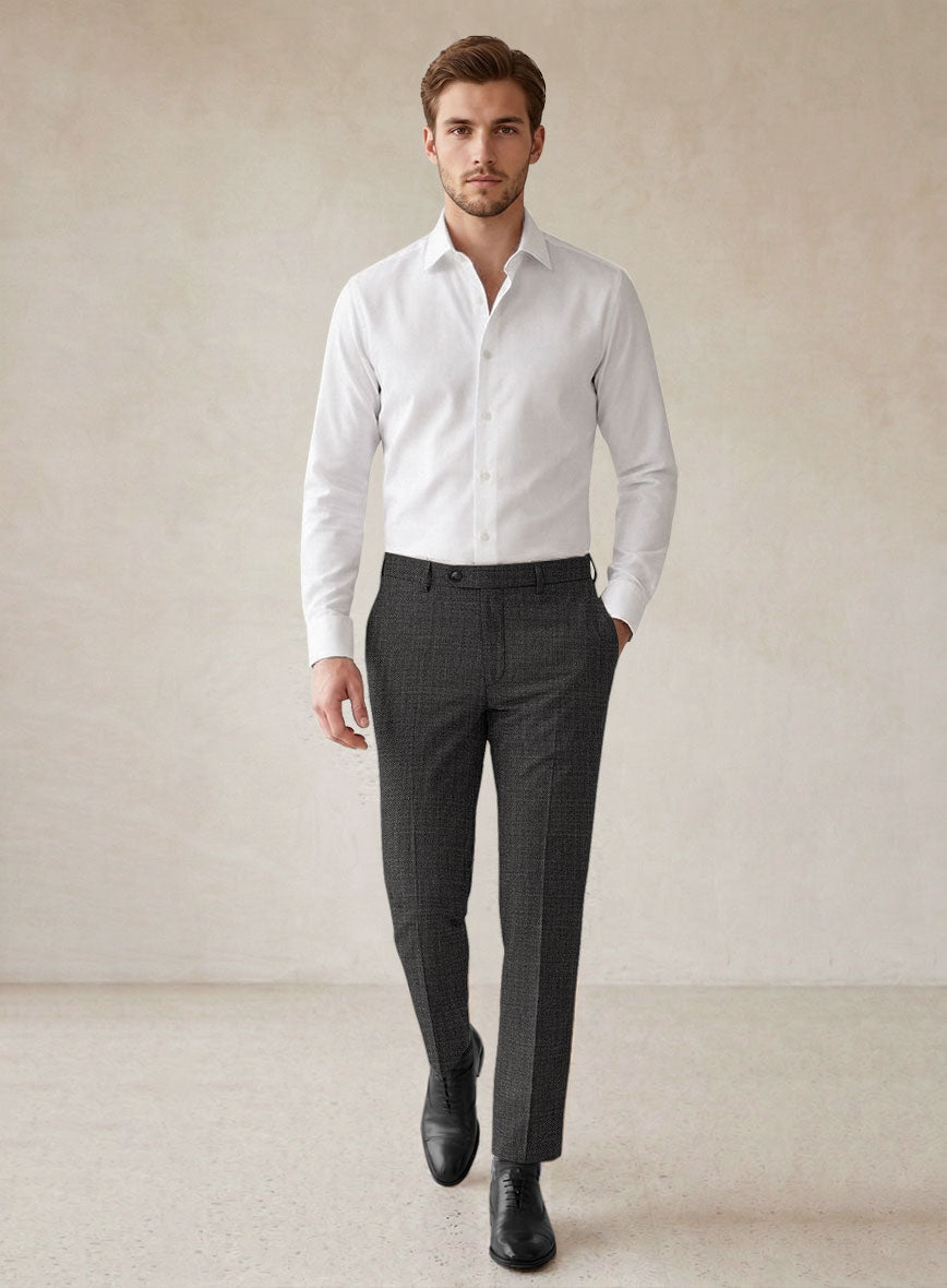 Scabal Londoner Twill Charcoal Wool Suit - StudioSuits