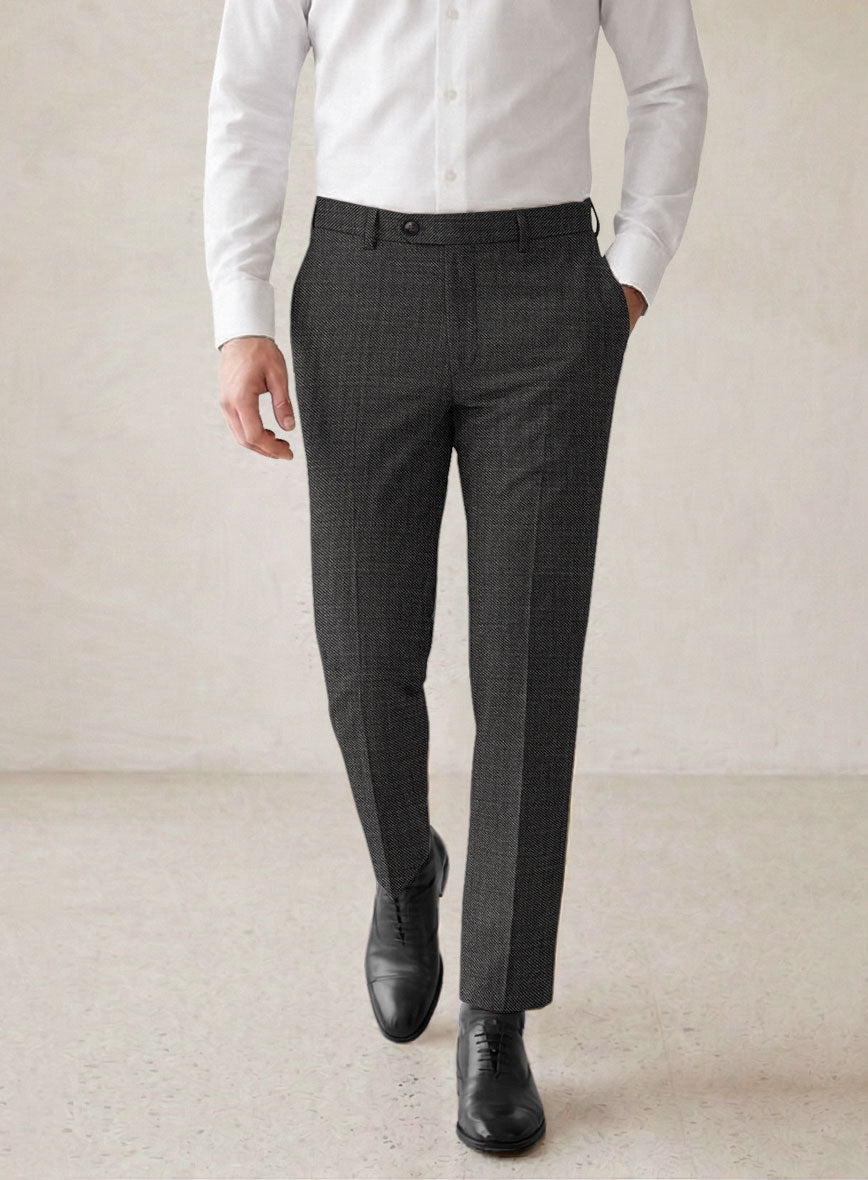 Scabal Londoner Twill Charcoal Wool Suit - StudioSuits