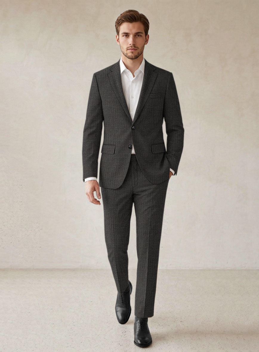 Scabal Londoner Twill Charcoal Wool Suit - StudioSuits