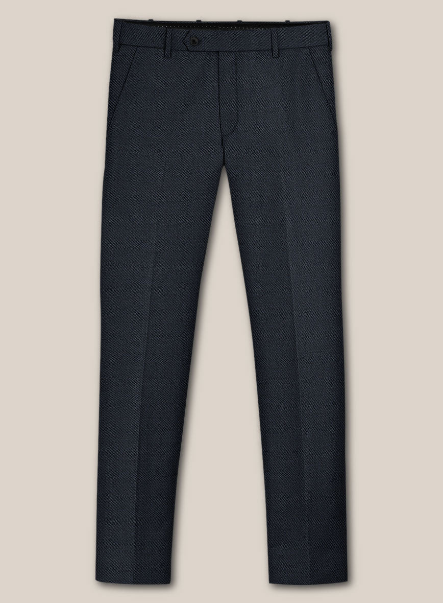 Scabal Londoner Twill Navy Wool Pants - StudioSuits