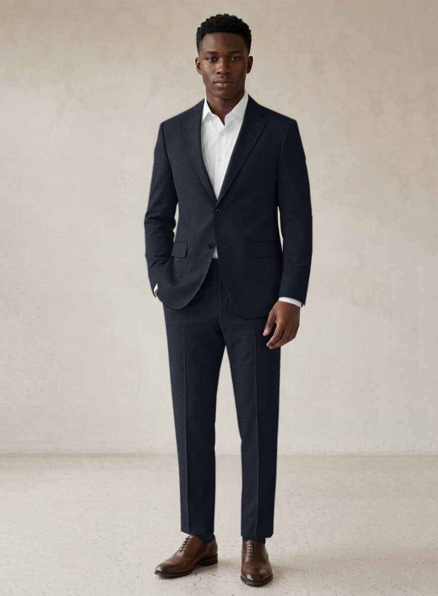 Scabal Londoner Twill Navy Wool Suit - StudioSuits