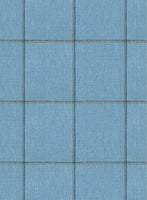 Scabal Londoner Windowpane Blue Wool Jacket - StudioSuits