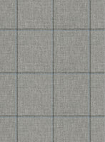 Scabal Londoner Windowpane Light Gray Wool Jacket - StudioSuits
