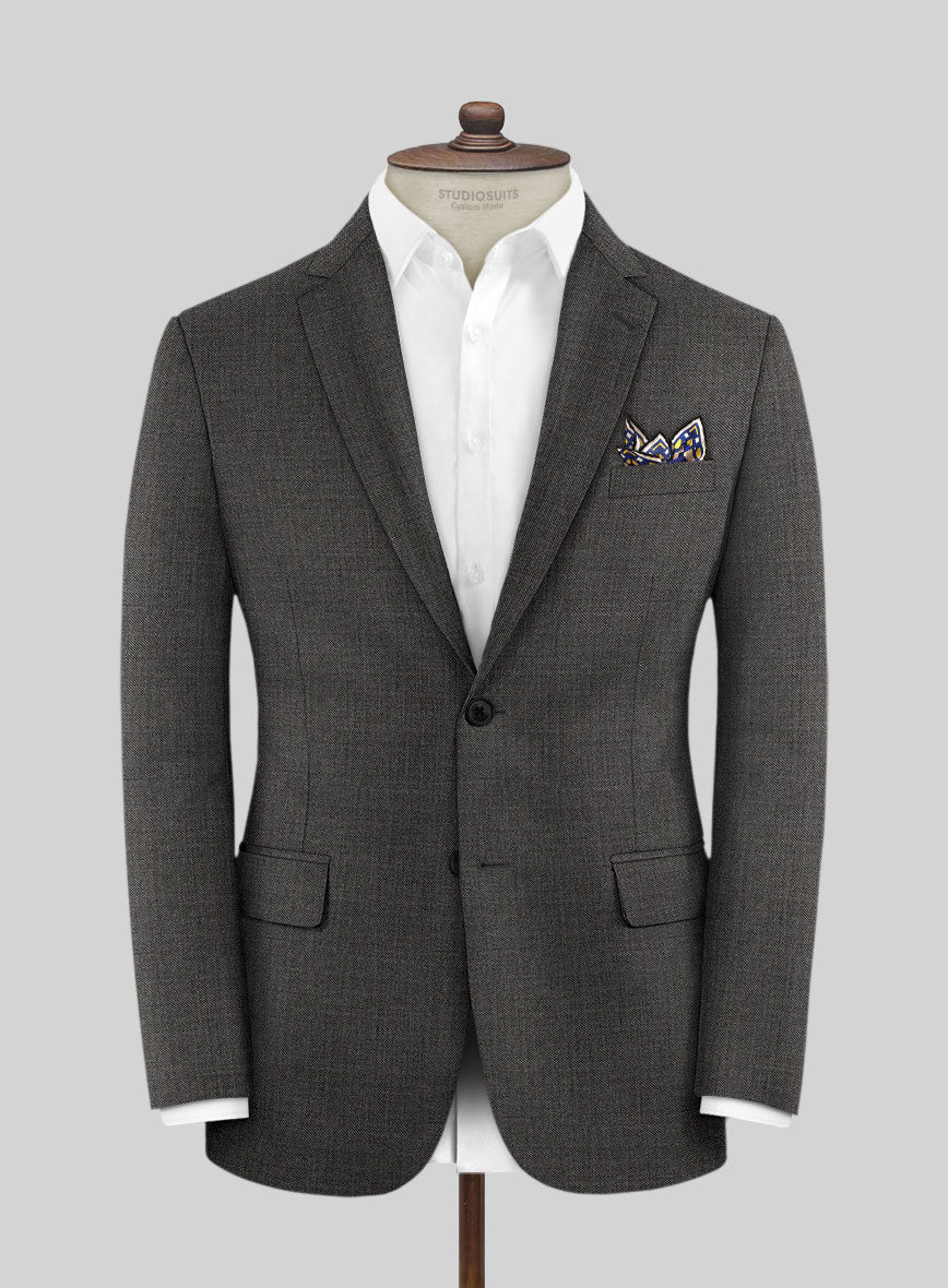 Scabal Londoner Twill Charcoal Wool Suit - StudioSuits