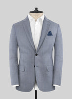 Scabal Londoner Twill Light Blue Wool Jacket - StudioSuits