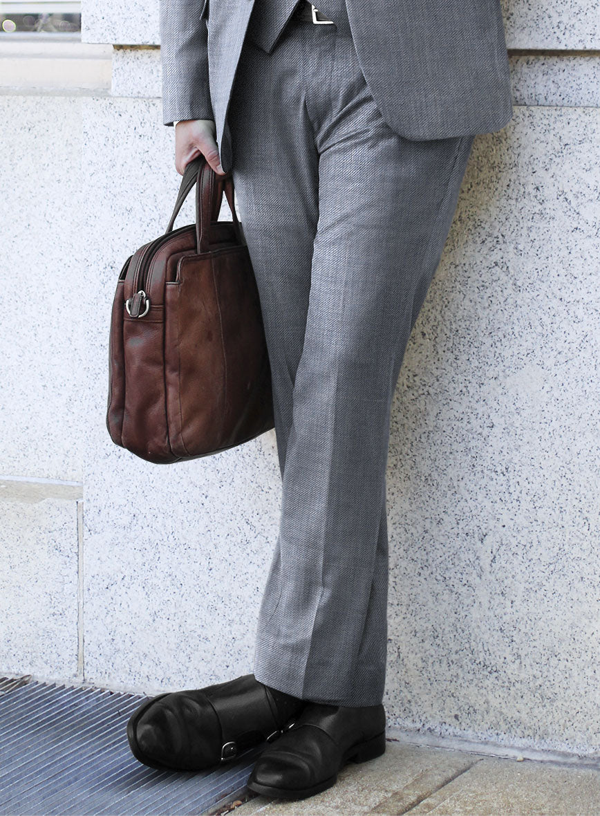 Scabal Londoner Twill Light Blue Wool Suit - StudioSuits
