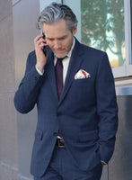 Scabal Lucin Twill Blue Wool Suit - StudioSuits