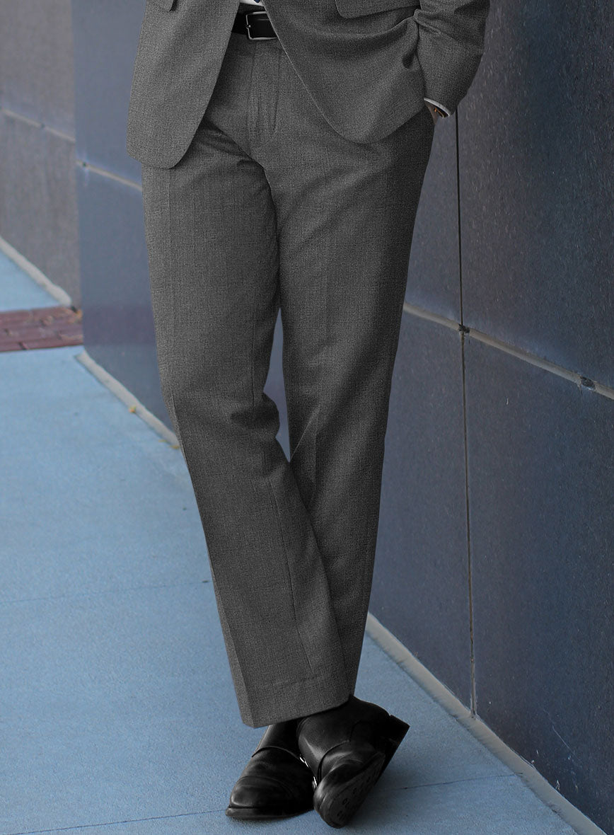 Scabal Manto Checks Gray Wool Pants - StudioSuits