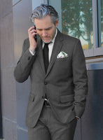 Scabal Manto Checks Gray Wool Suit - StudioSuits