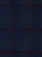 Scabal Marine Blue Checks Wool Jacket - StudioSuits