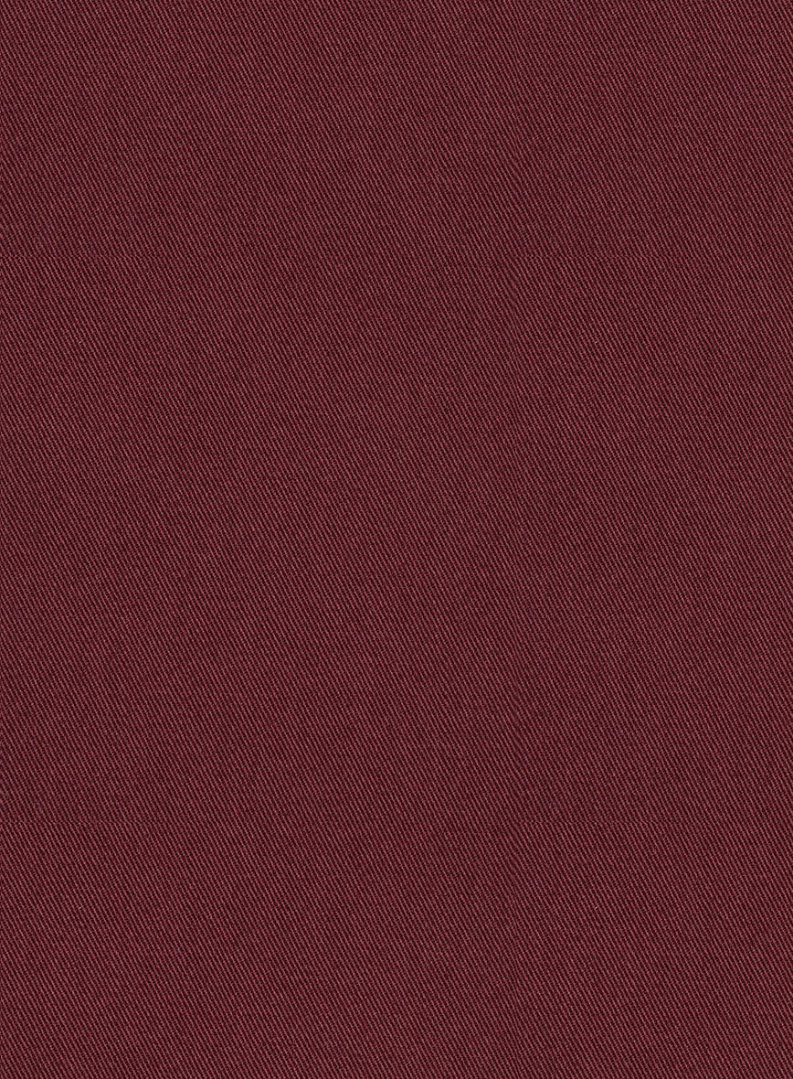 Scabal Maroon Cotton Stretch Jacket - StudioSuits